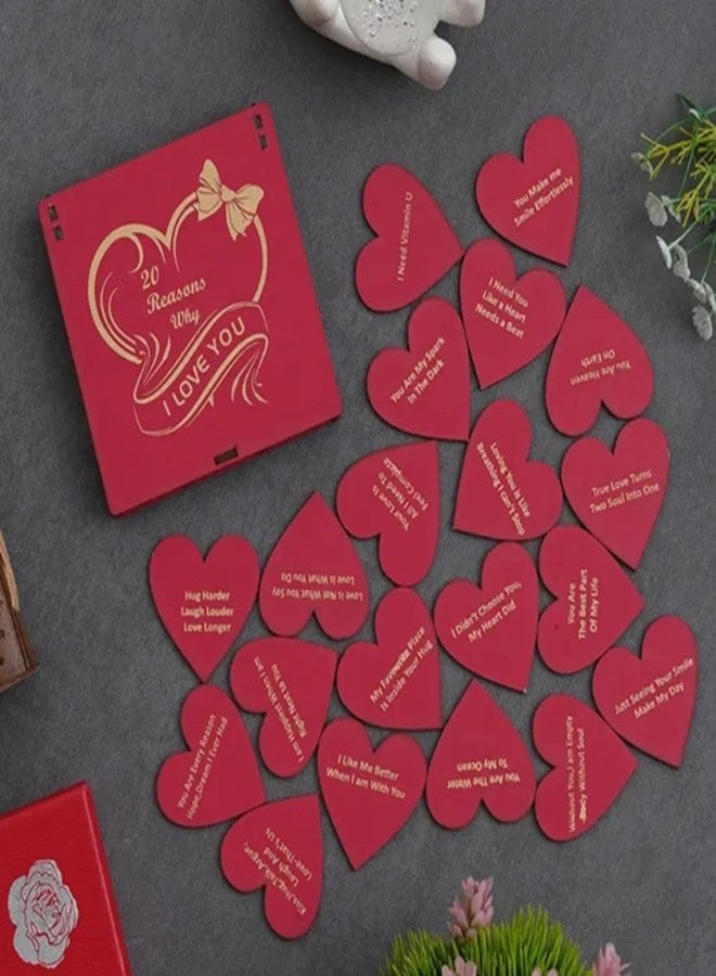 BUC Greeting Card & Message Pills Gift Set - Romantic “20 Reasons Why I Love You” Wooden Love Message Box - Perfect Valentine’s Day, Anniversary, Birthday Gift for Girlfriend, Boyfriend, Wife, Husband - Image 3